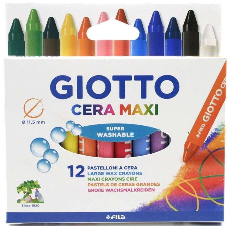 Pastelli Mega cera 12 colori Giotto