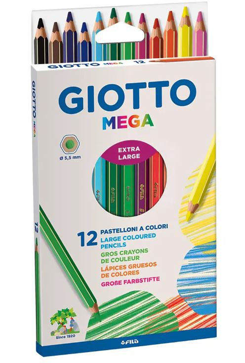 Pastelli Mega 12 colori Giotto