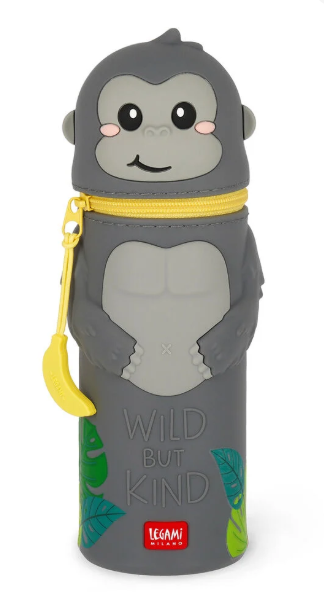 Astuccio 2-in-1 in Silicone Gorilla "Wild but Kind" - Kawaii