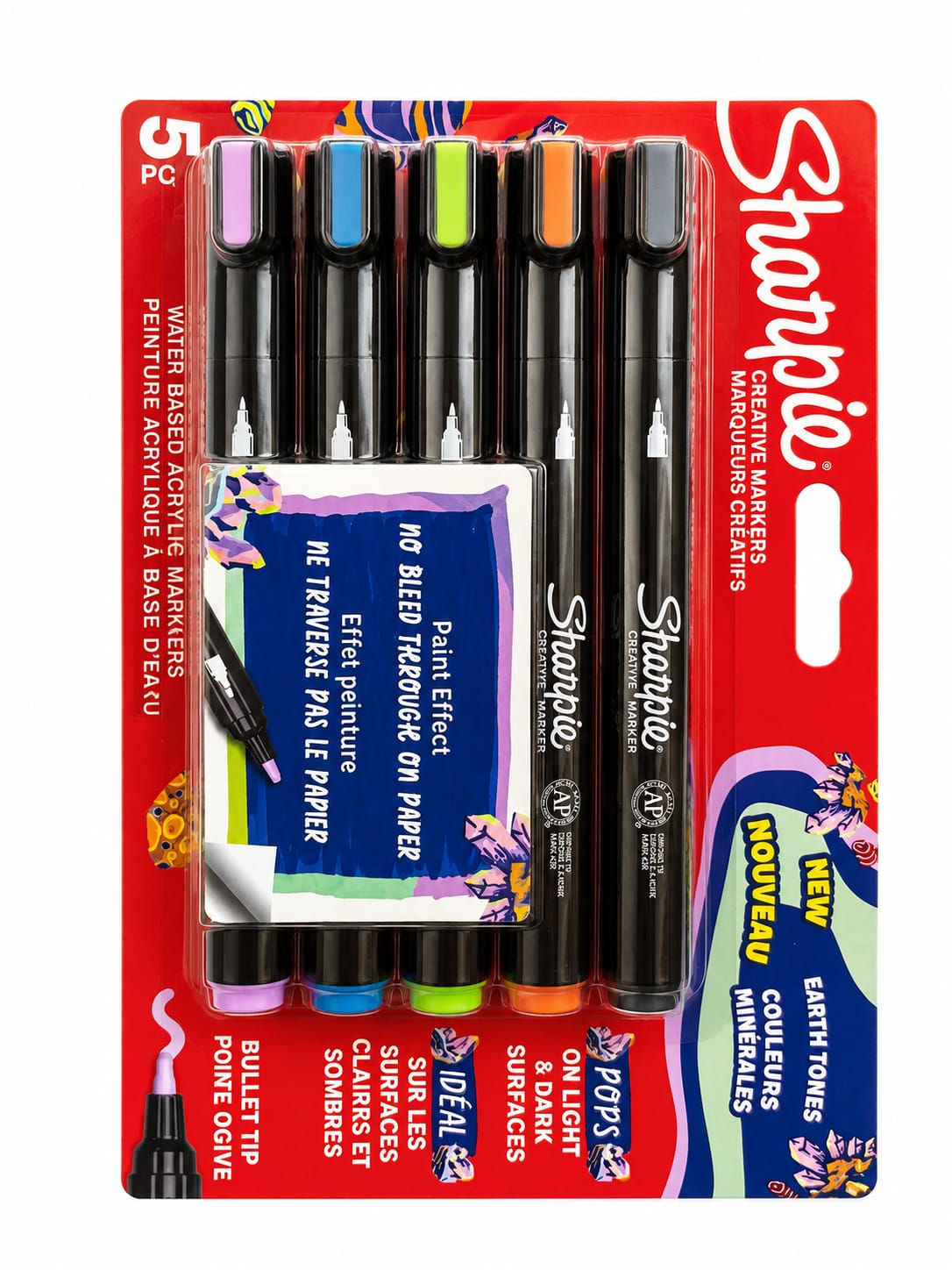 Set 5 pennarelli acrilici - Sharpie