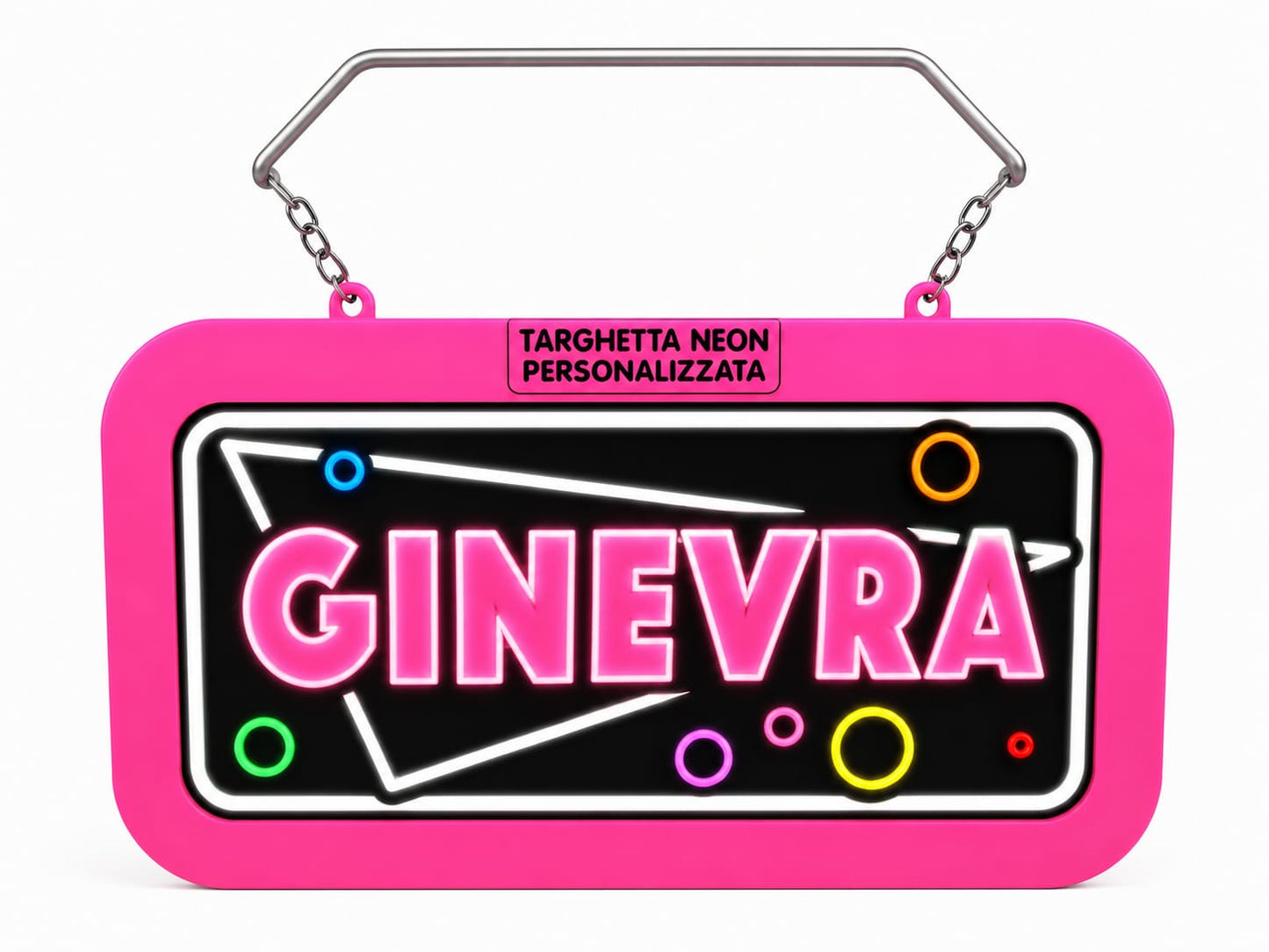 Targa led personalizzata con nome