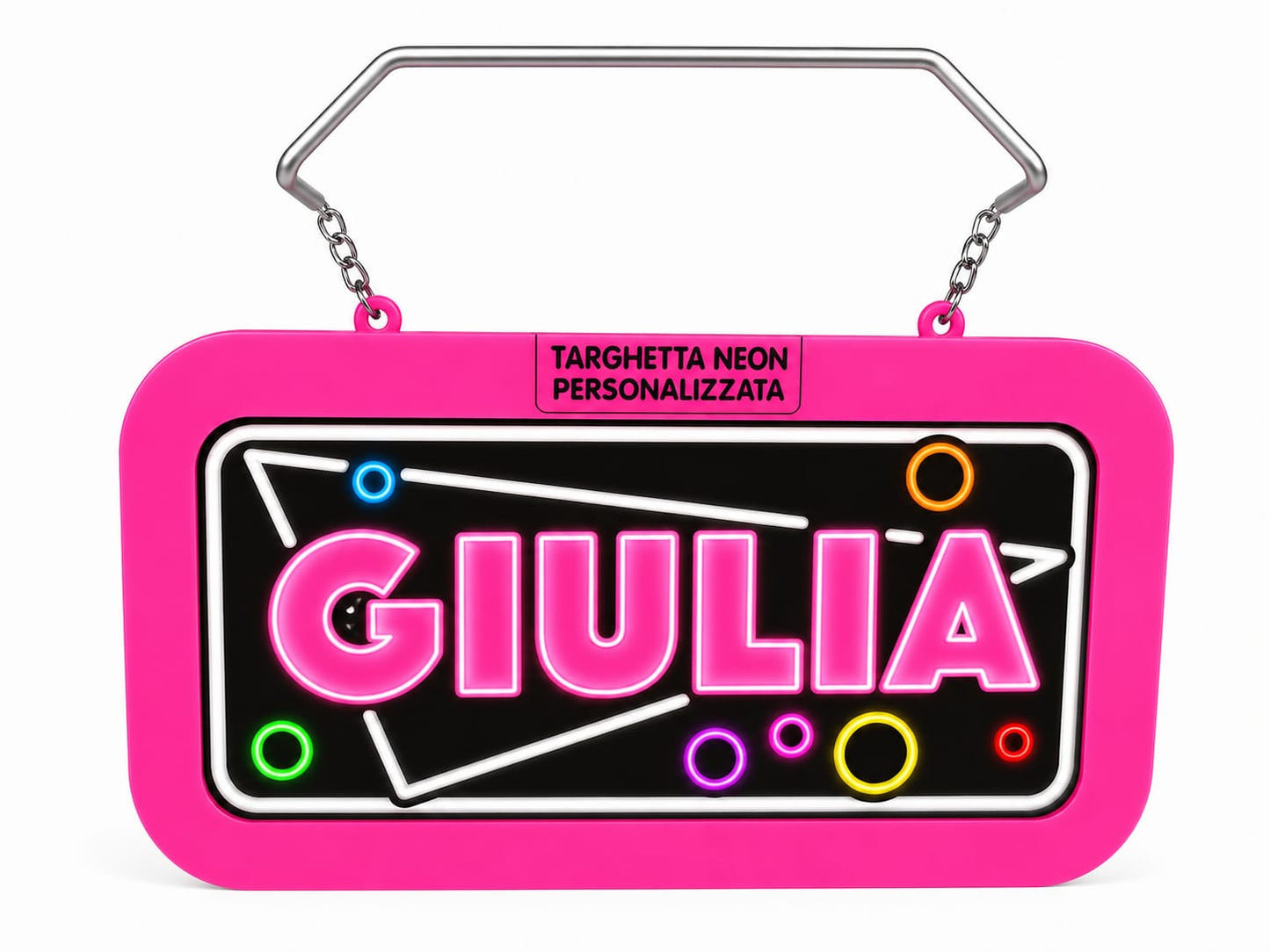Targa led personalizzata con nome