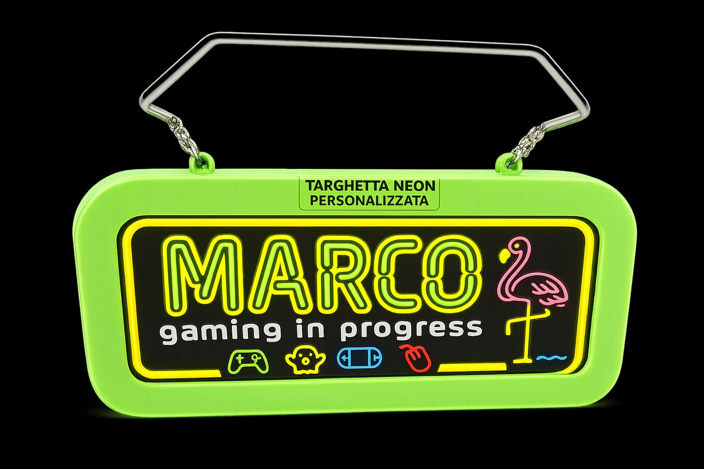 Targa led personalizzata con nome