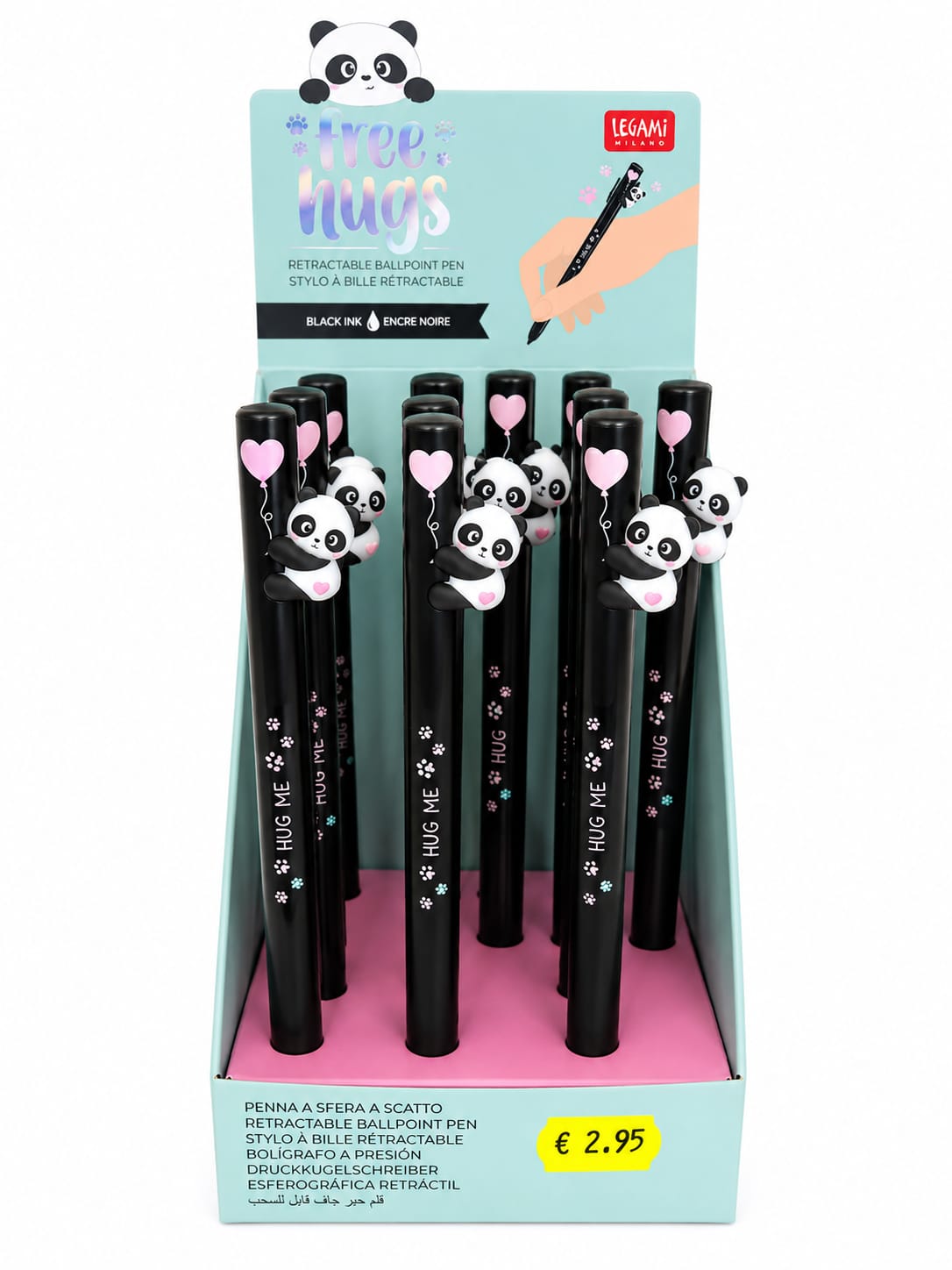 Penna a scatto - Free Hugs - Panda