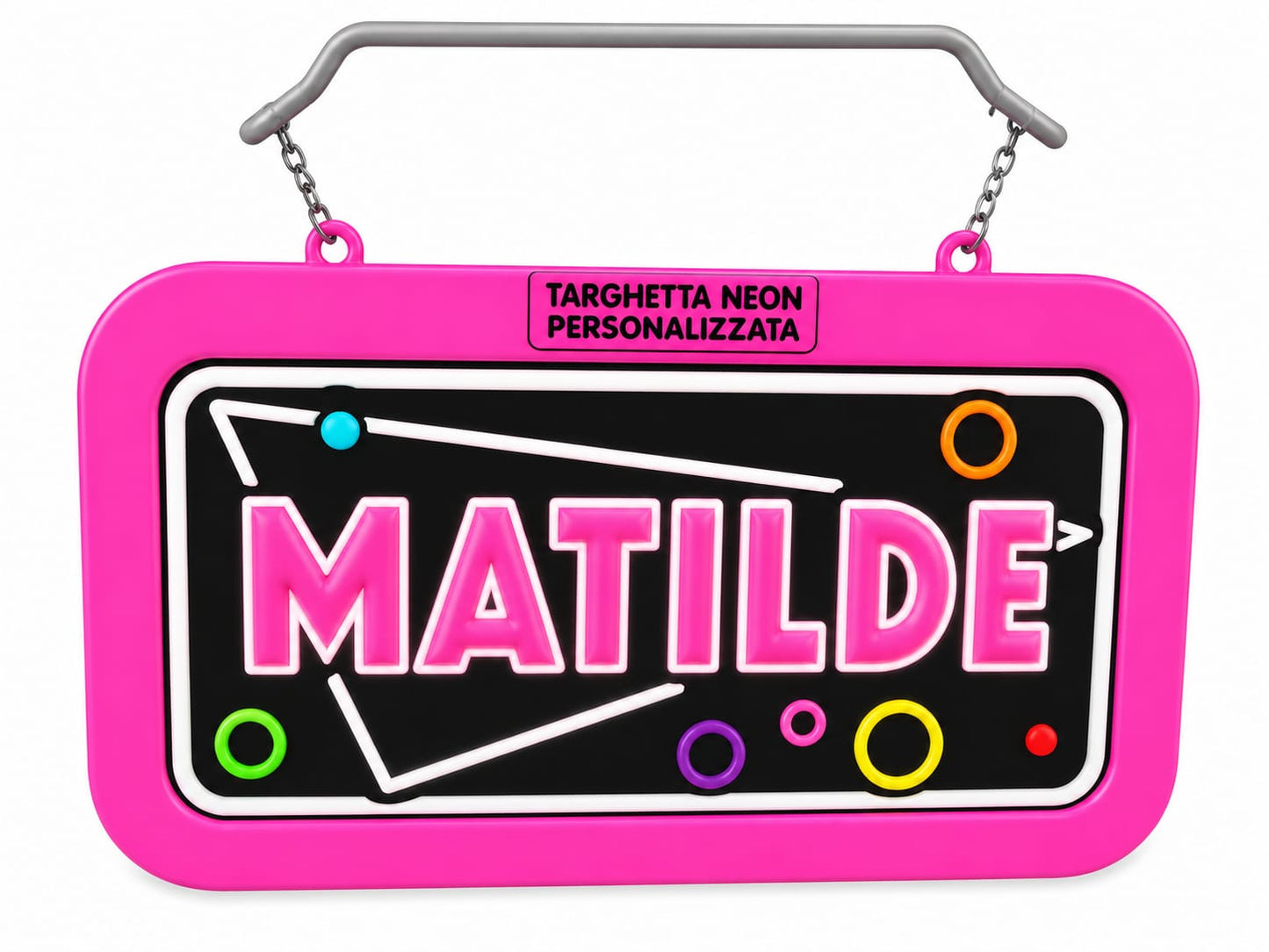 Targa led personalizzata con nome