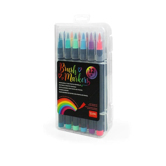 Set di 12 Pennarelli con Punta Pennello Brush Markers