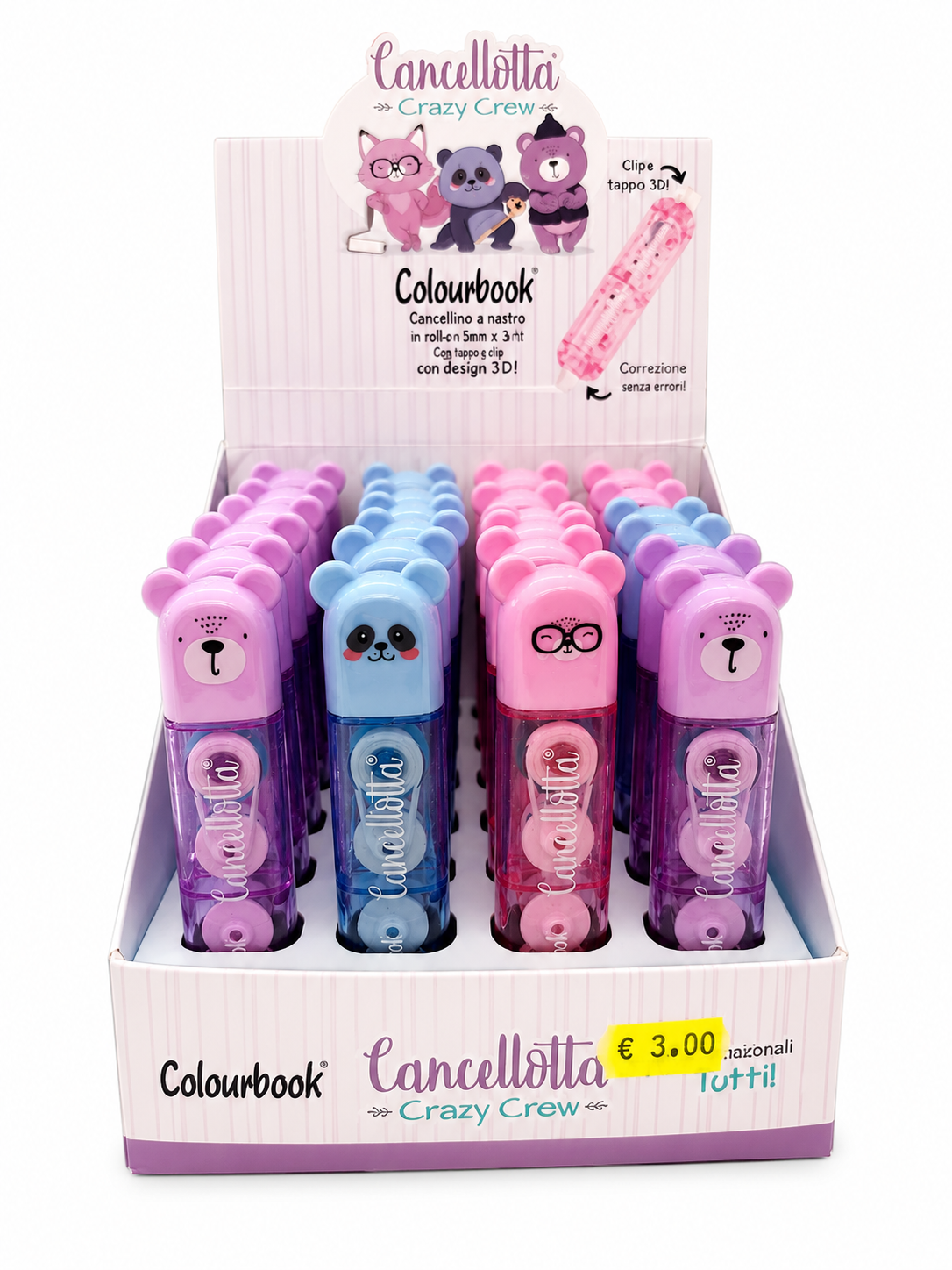 Correttore a nastro e colla roller