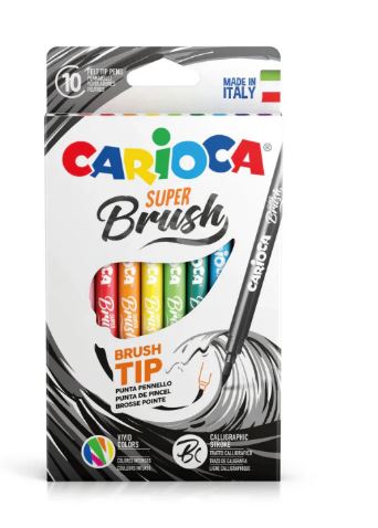 Pennarelli Super Brush 10 colori - Carioca