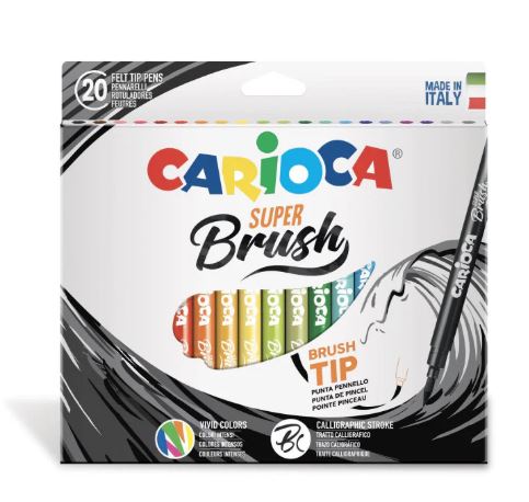 Pennarelli Super Brush 20 colori - Carioca