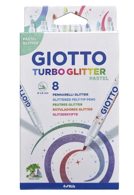 Pennarelli 8 colori Giotto Glitter