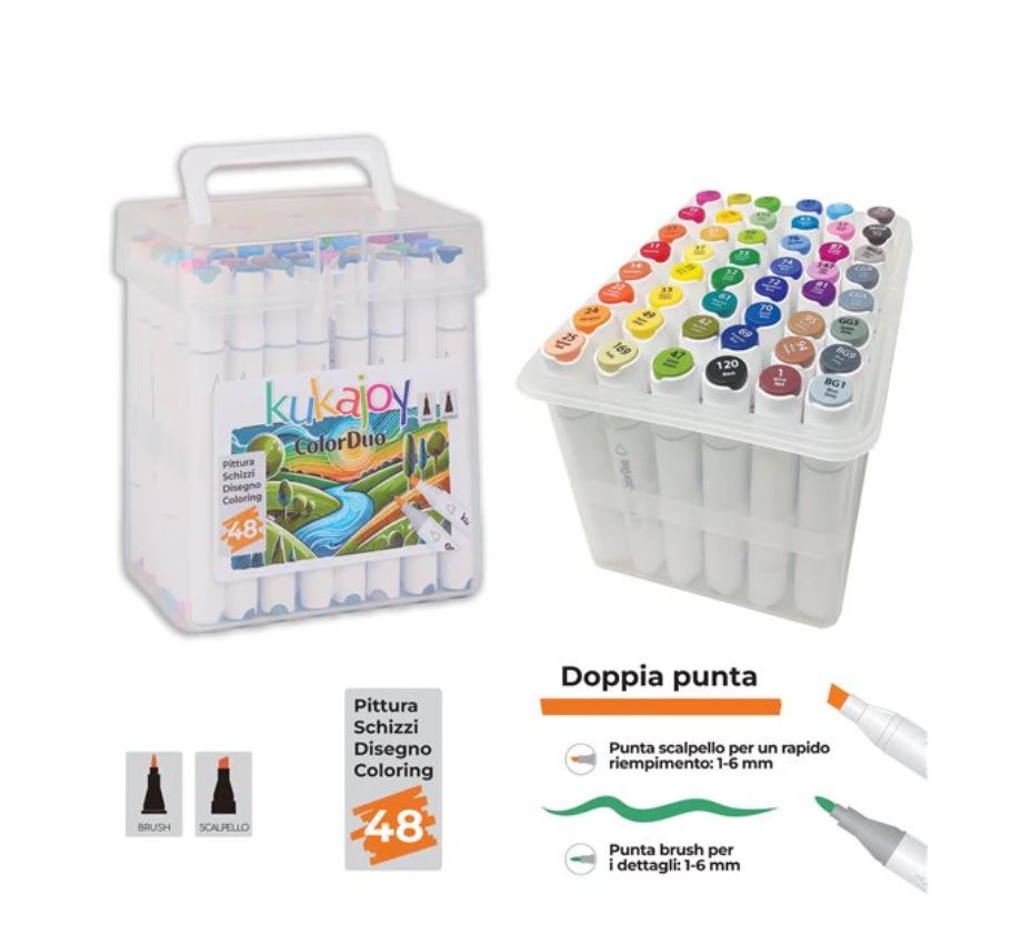 Pennarelli Kukajoy Color Duo Brush 48