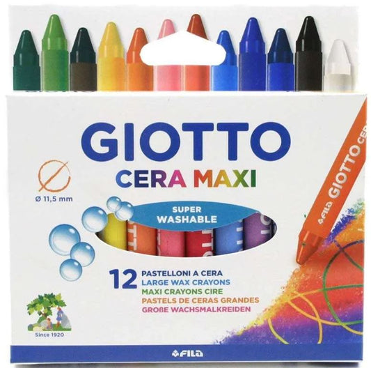 Pastelli Mega cera 12 colori Giotto