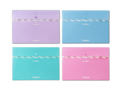Portadocumenti A4 con bottone – Folder Wave