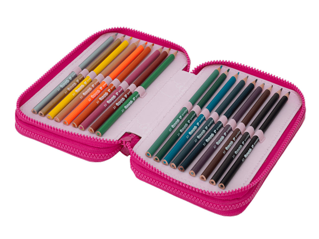 Astuccio Hello Kitty Pink Rosa Zip Organizer