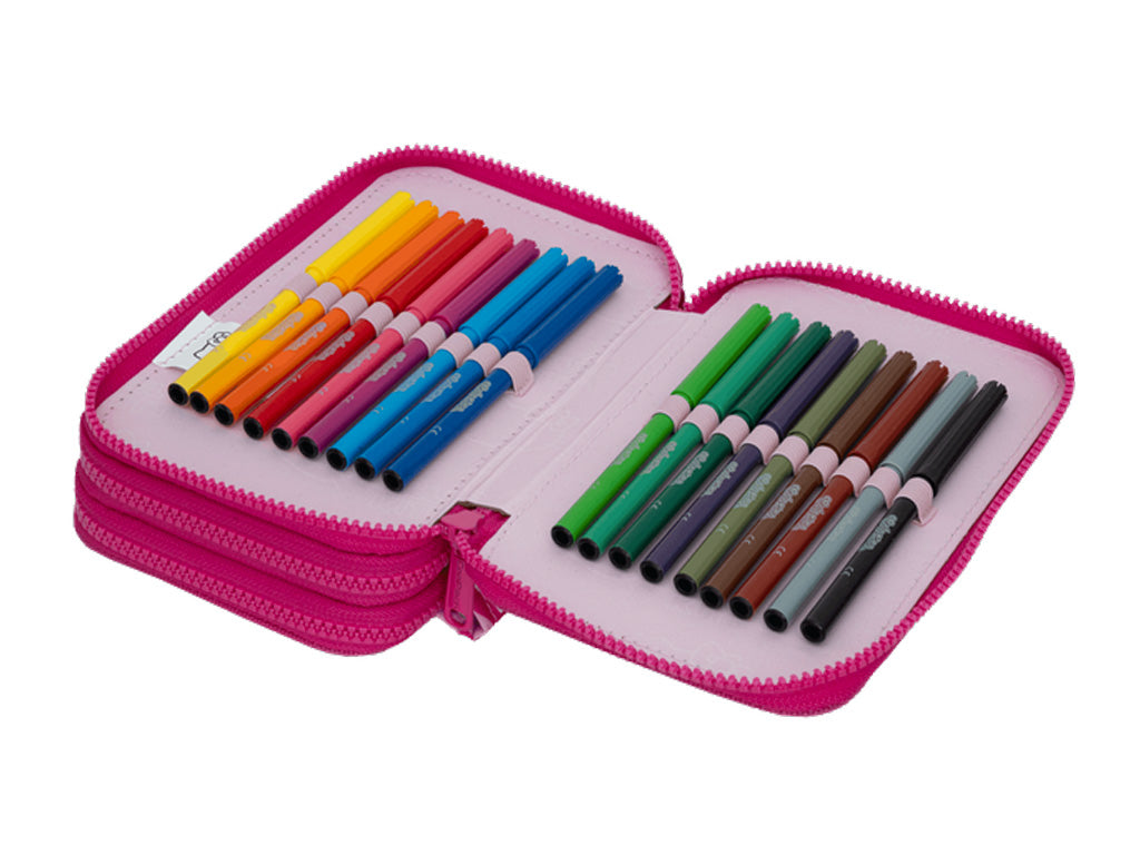 Astuccio Hello Kitty Pink Rosa Zip Organizer