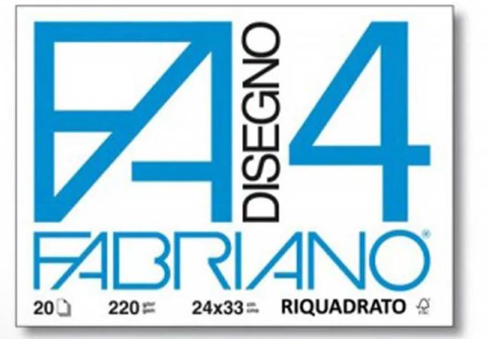 FABRIANO Album Da Disegno Fogli Staccati F4 24X33