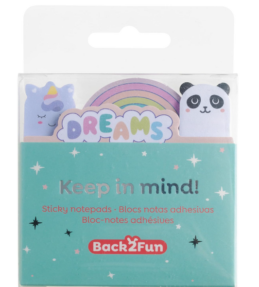 Blocco note adesive kawaii Dreams, 4 blocchi