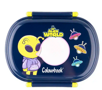 Portamerenda Alien World con separatore e posate – BPA Free
