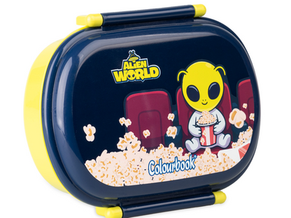 Portamerenda Alien World con separatore e posate – BPA Free