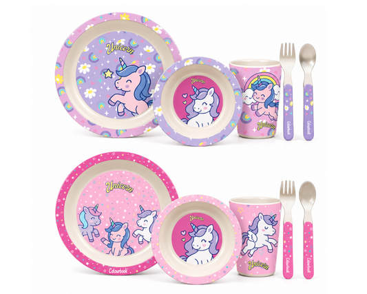 Set Pappa Unicorno 5 Pezzi in Melamina
