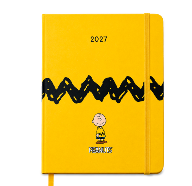 Agenda Giornaliera 2027 Peanuts Colourbook 14,8x21 cm Copertina Rigida 12 Mesi