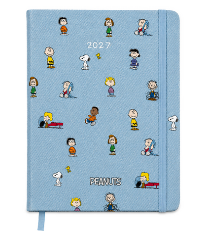 Agenda Giornaliera 2027 Peanuts Colourbook 14,8x21 cm Copertina Rigida 12 Mesi