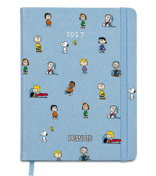 Agenda Giornaliera 2027 Peanuts Colourbook 14,8x21 cm Copertina Rigida 12 Mesi