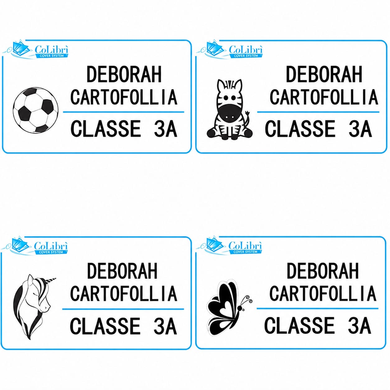 Set 20 Etichette Adesive Personalizzate con Nome - CoLibrì