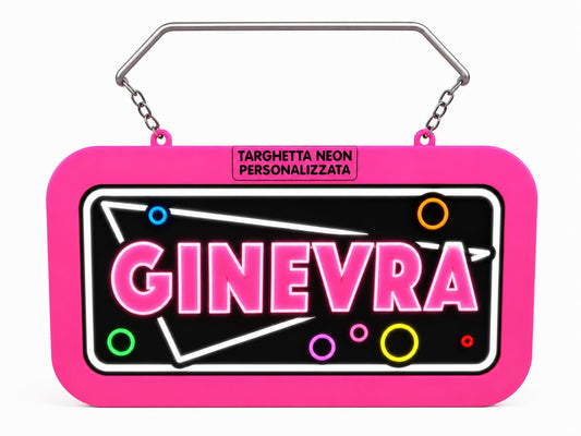 Targa led personalizzata con nome
