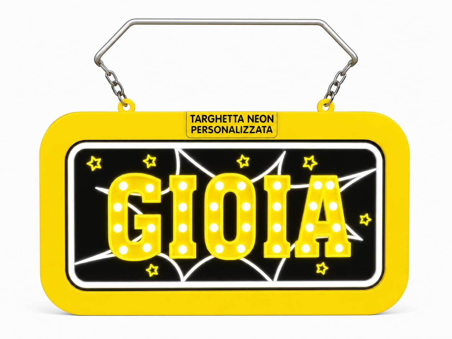 Targa led personalizzata con nome