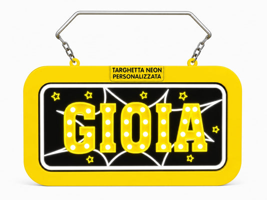 Targa led personalizzata con nome