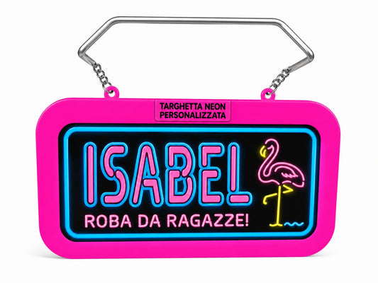 Targa led personalizzata con nome