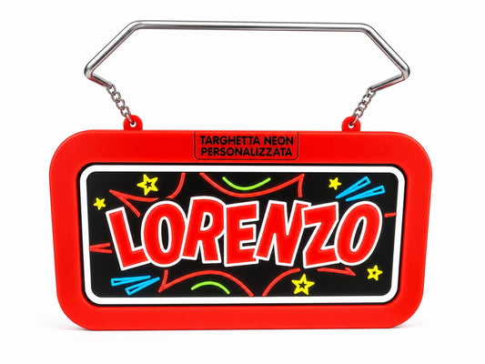 Targa led personalizzata con nome