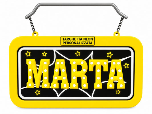 Targa led personalizzata con nome