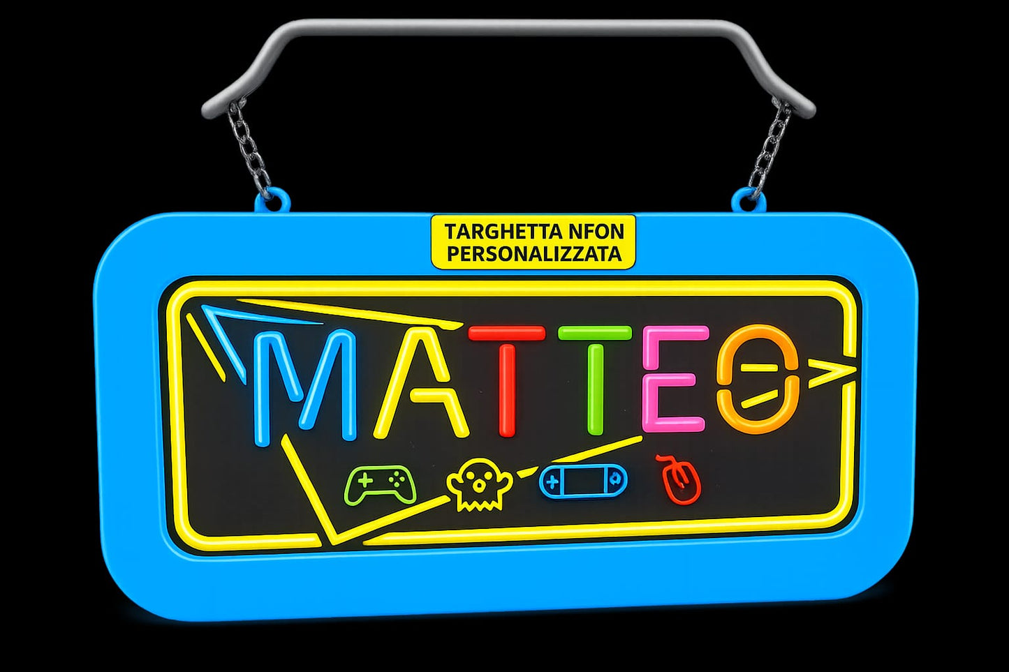 Targa led personalizzata con nome
