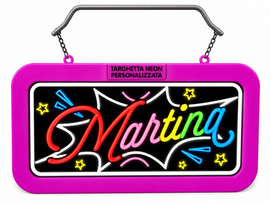 Targa led personalizzata con nome