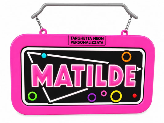 Targa led personalizzata con nome
