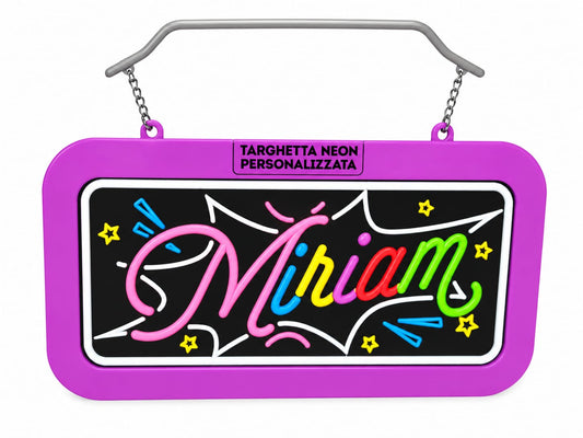 Targa led personalizzata con nome