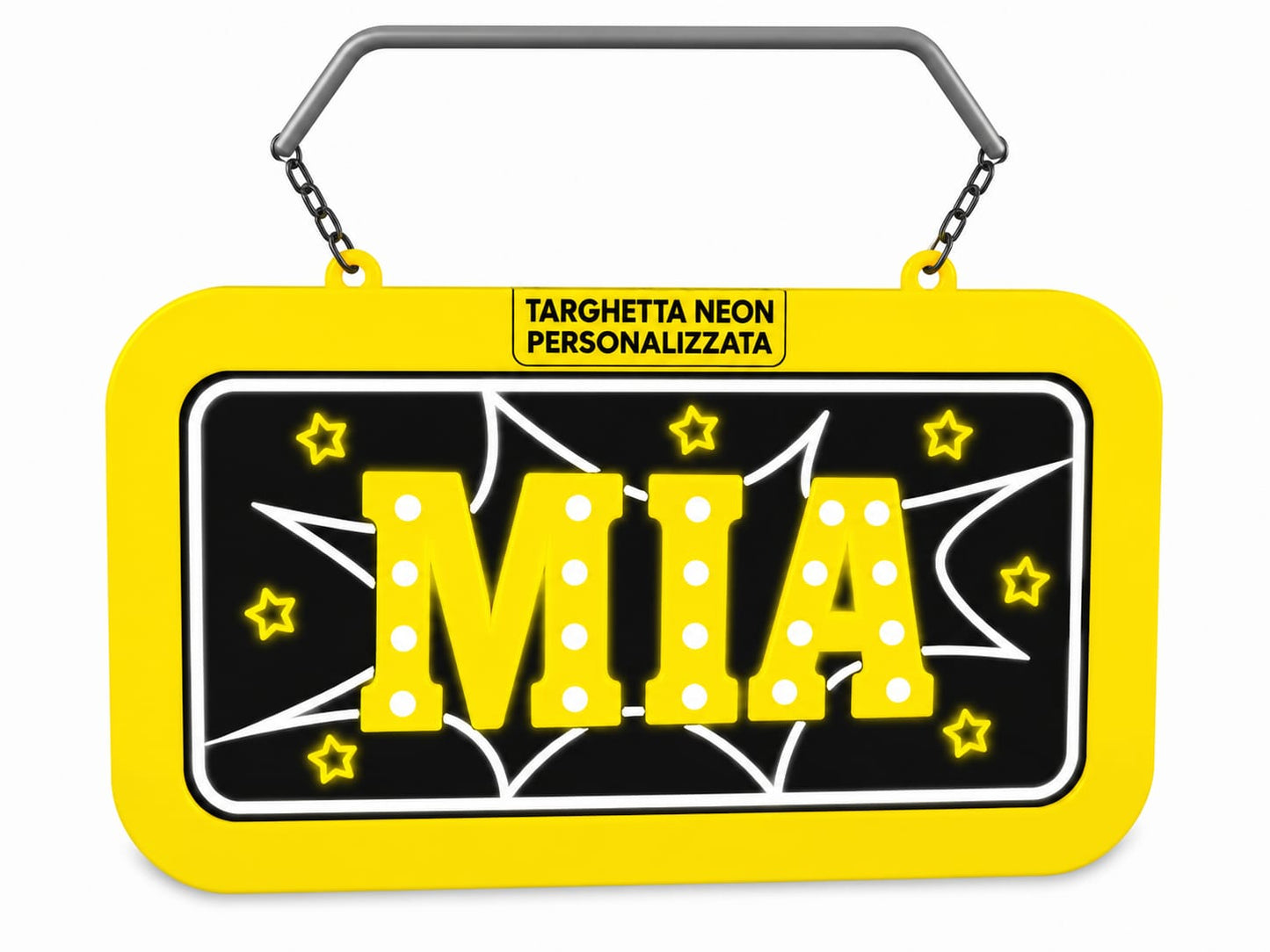 Targa led personalizzata con nome