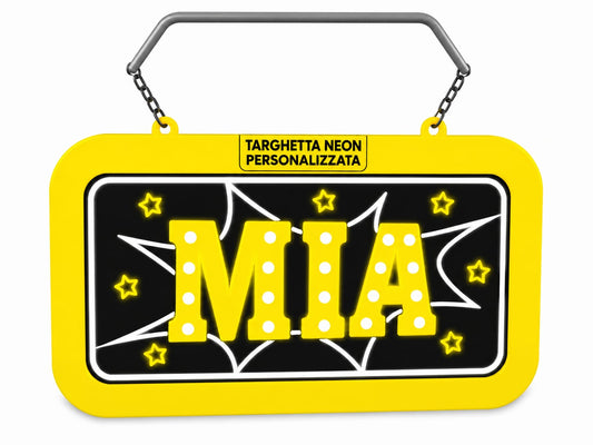 Targa led personalizzata con nome