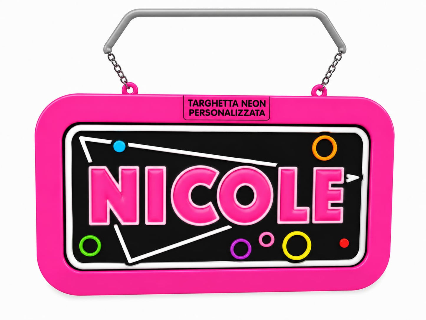 Targa led personalizzata con nome