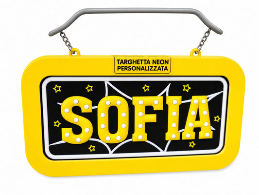 Targa led personalizzata con nome