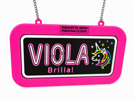 Targa led personalizzata con nome