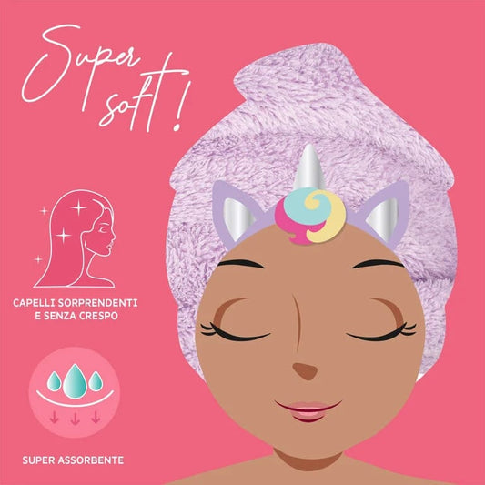 Asciugamano per Capelli a Turbante Unicorn - Love My Hair