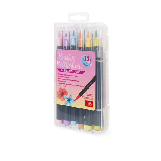 Set di 12 Pennarelli con Punta Pennello Brush Markers