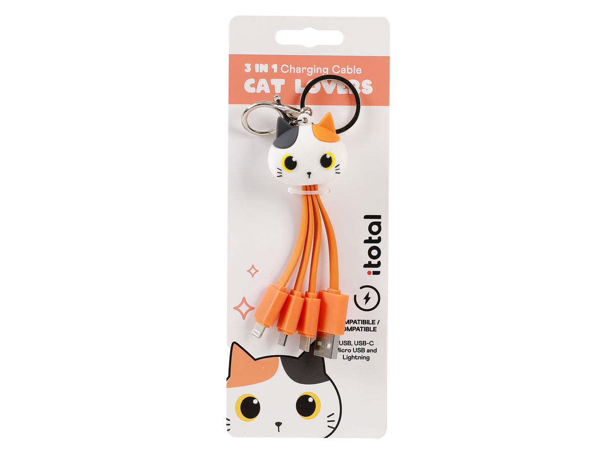 Portachiavi Cavo 3in1 Itotal Vari Soggetti