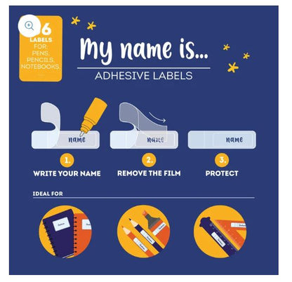 Etichette Adesive con Pellicola Protettiva - My Name Is... - Space
