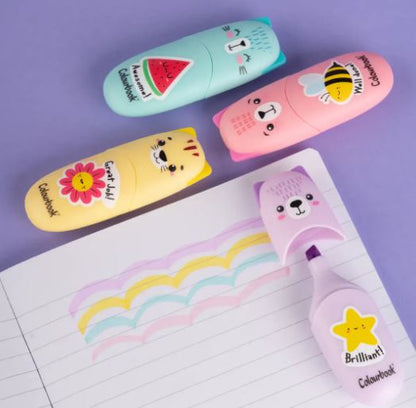 Set 4 mini evidenziatori Wild&Cute