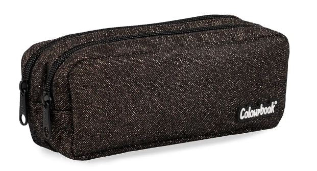 Astuccio 2 zip Glitter - Colourbook