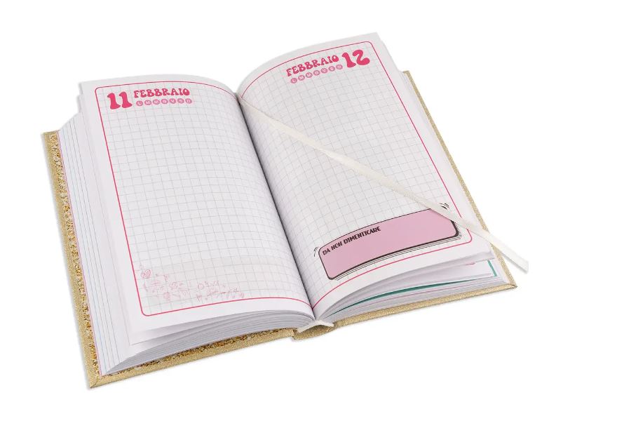 Diario scolastico Glitter 2026-27 non datato